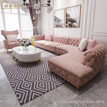 Nuovo moderno divano chesterfield per mobili da soggiorno